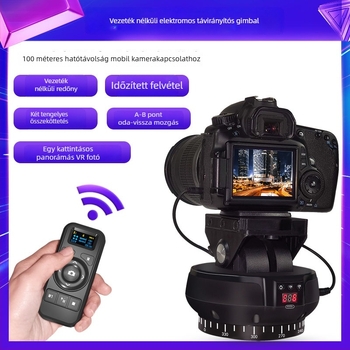 Okostelefonos kamera gimbal 360°-os forgatással, távirányító, motoros két-tengelyes stabilizátor arcfelismeréssel