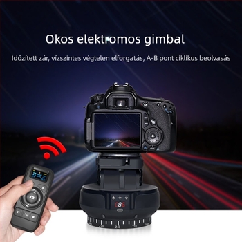 Okostelefonos kamera gimbal 360°-os forgatással, távirányító, motoros két-tengelyes stabilizátor arcfelismeréssel