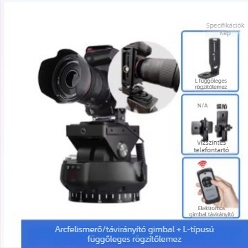 Okostelefonos kamera gimbal 360°-os forgatással, távirányító, motoros két-tengelyes stabilizátor arcfelismeréssel