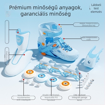 PU+hálós felső részű görkorcsolya, PU kerekek, egyrendű sorozatú kerekek, TPR talp