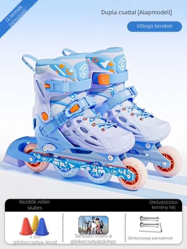 PU+hálós felső részű görkorcsolya, PU kerekek, egyrendű sorozatú kerekek, TPR talp