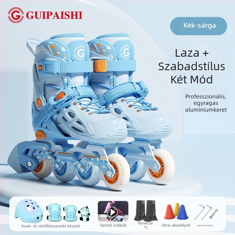 PU+hálós felső részű görkorcsolya, PU kerekek, egyrendű sorozatú kerekek, TPR talp