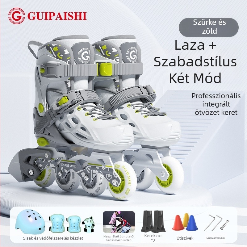 PU+hálós felső részű görkorcsolya, PU kerekek, egyrendű sorozatú kerekek, TPR talp