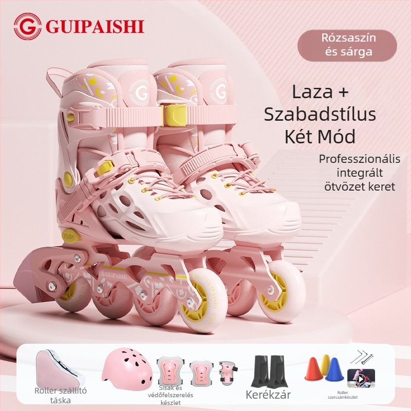 PU+hálós felső részű görkorcsolya, PU kerekek, egyrendű sorozatú kerekek, TPR talp