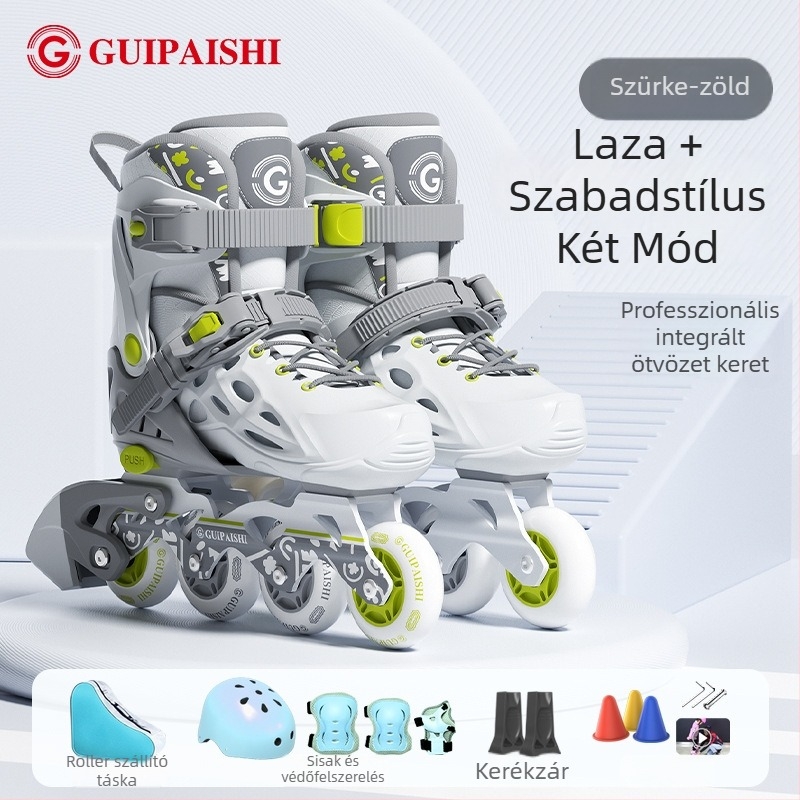 PU+hálós felső részű görkorcsolya, PU kerekek, egyrendű sorozatú kerekek, TPR talp