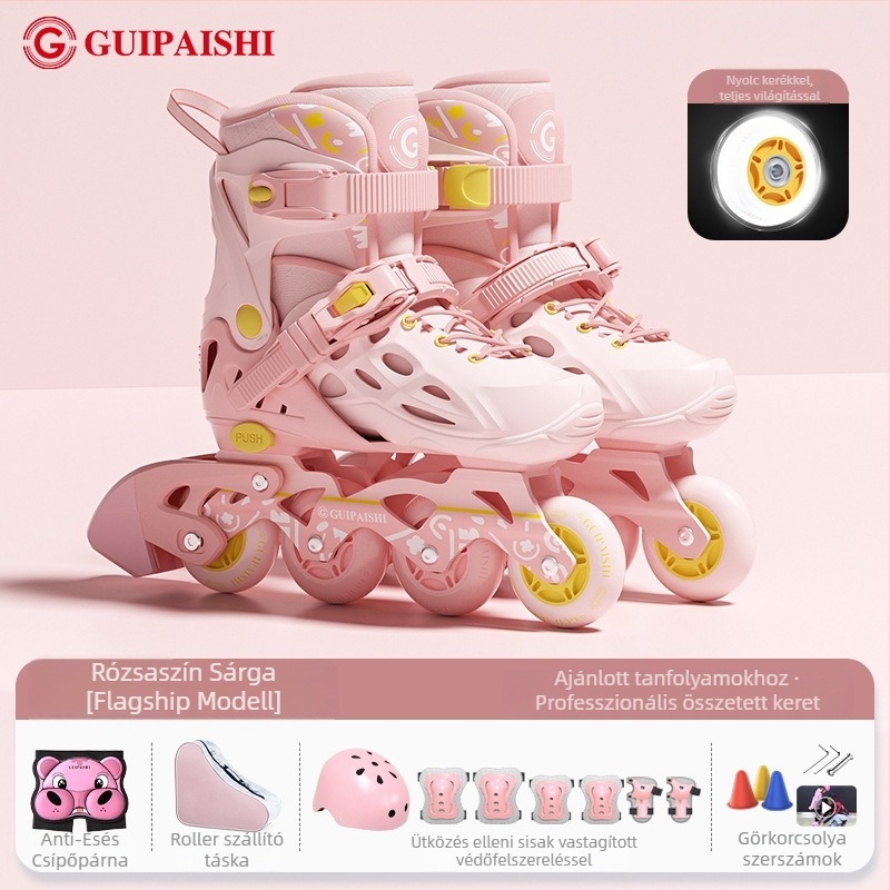 PU+hálós felső részű görkorcsolya, PU kerekek, egyrendű sorozatú kerekek, TPR talp