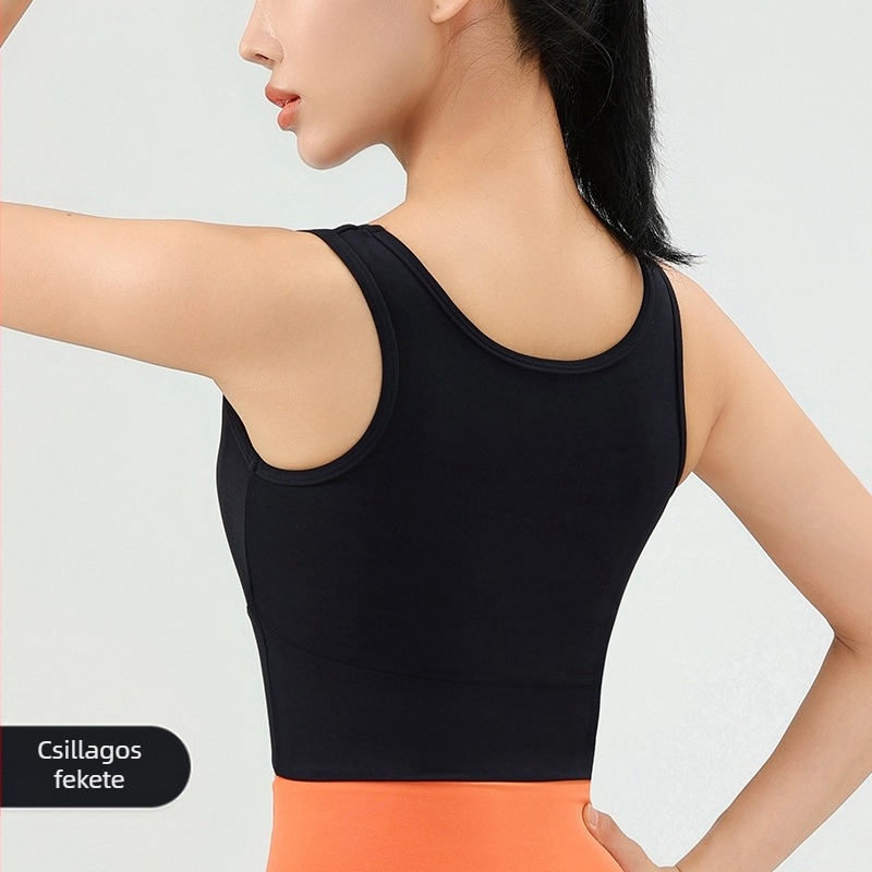 Pulse Flow Női sporttop beépített melltartóval, gyorsan száradó nedvesség-elvezetés, 82% poliészter, 18% spandex