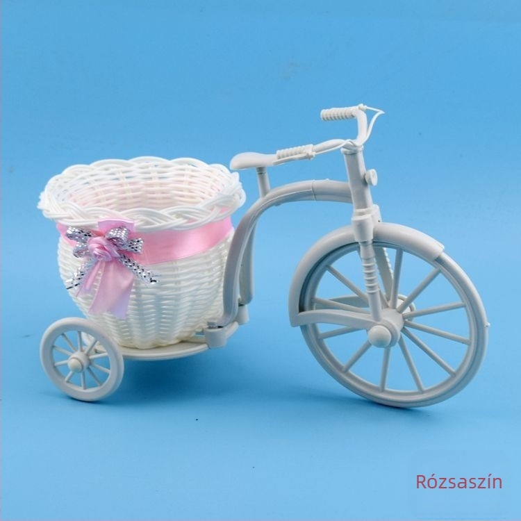 Kézzel szőtt nagy tárolókosár díszítéshez és ajándékokhoz, modell LX-FT0018, anyag: műanyag, eredet: Guangxi, stílus: idillikus.
