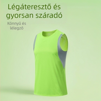 Férfi sportvest – poliészter keverék (92% poliészter), gyorsan száradó és lélegző, nyárra