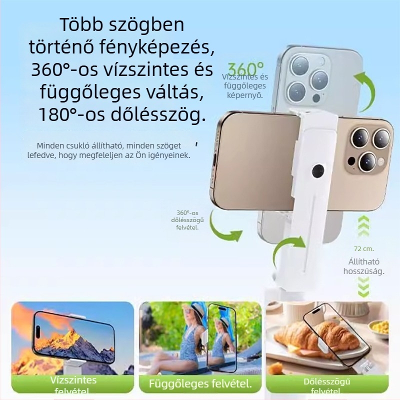 Bluetooth szelfibot, összecsukható, kompakt és hordozható, kültéri utazásokhoz, távirányítóval