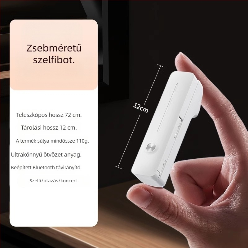 Bluetooth szelfibot, összecsukható, kompakt és hordozható, kültéri utazásokhoz, távirányítóval