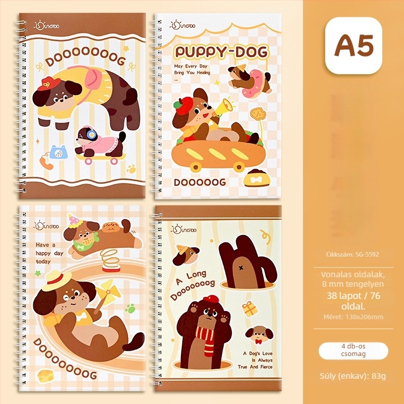 Spirálfüzet, Cartoon sorozat, 76 oldal, testreszabás elérhető