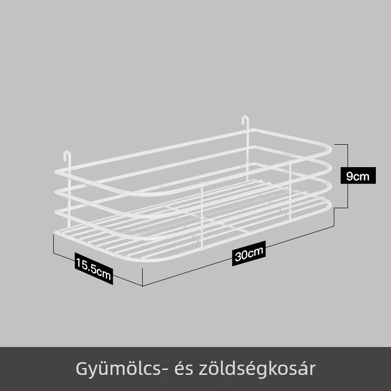 Nana Rozsdamentes acél falra szerelhető perforált pegboard tároló edényekhez, lecsöpögtető polccal és fűszerorganizátorral — Többfunkciós, Telepítés nélkül, Könnyen mozgatható
