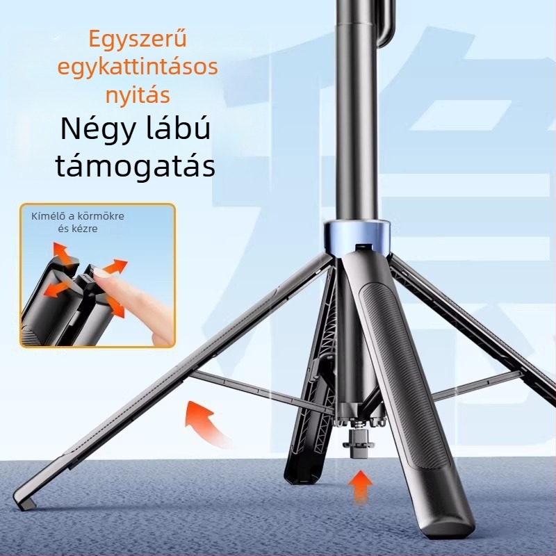 Telefonos tripod állvány dupla rögzítéssel élő közvetítéshez és kültéri felvételhez (Anyag: Egyéb; Távirányító nélkül; Bluetooth nélkül; Világítás nélkül)