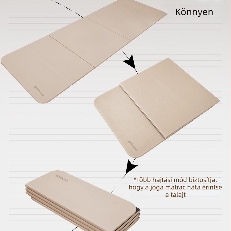Összehajtható jóga matrac Silk Flower anyagból, csúszásmentes és hangszigetelt, vastagság 0,8 cm