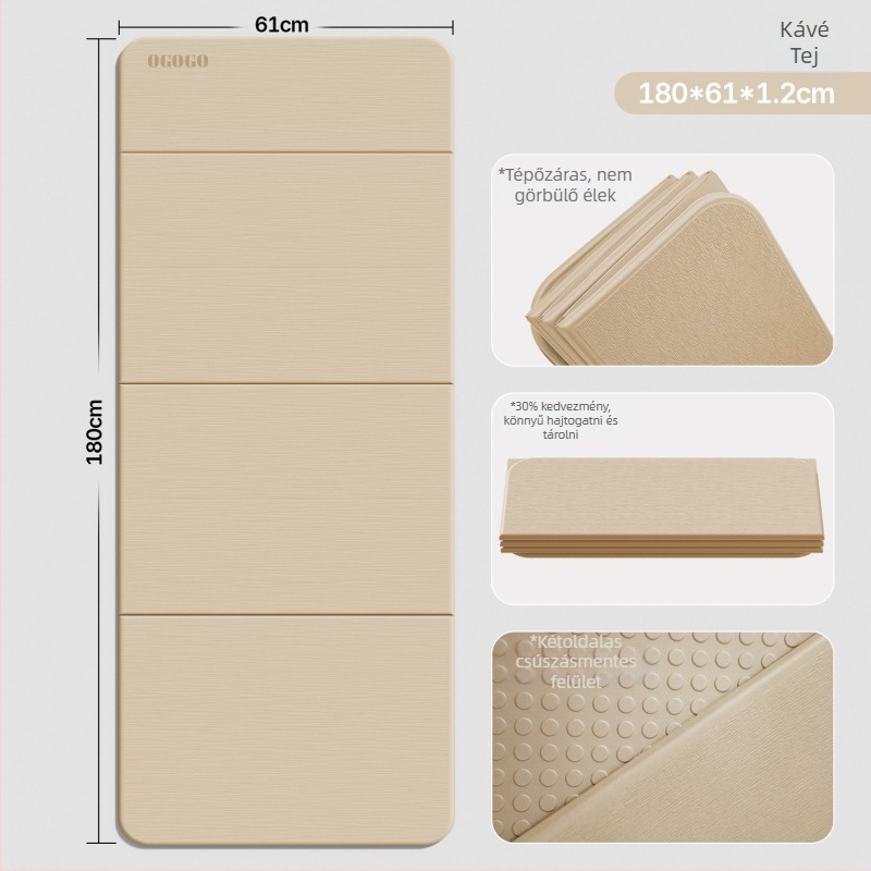 Összehajtható jóga matrac Silk Flower anyagból, csúszásmentes és hangszigetelt, vastagság 0,8 cm