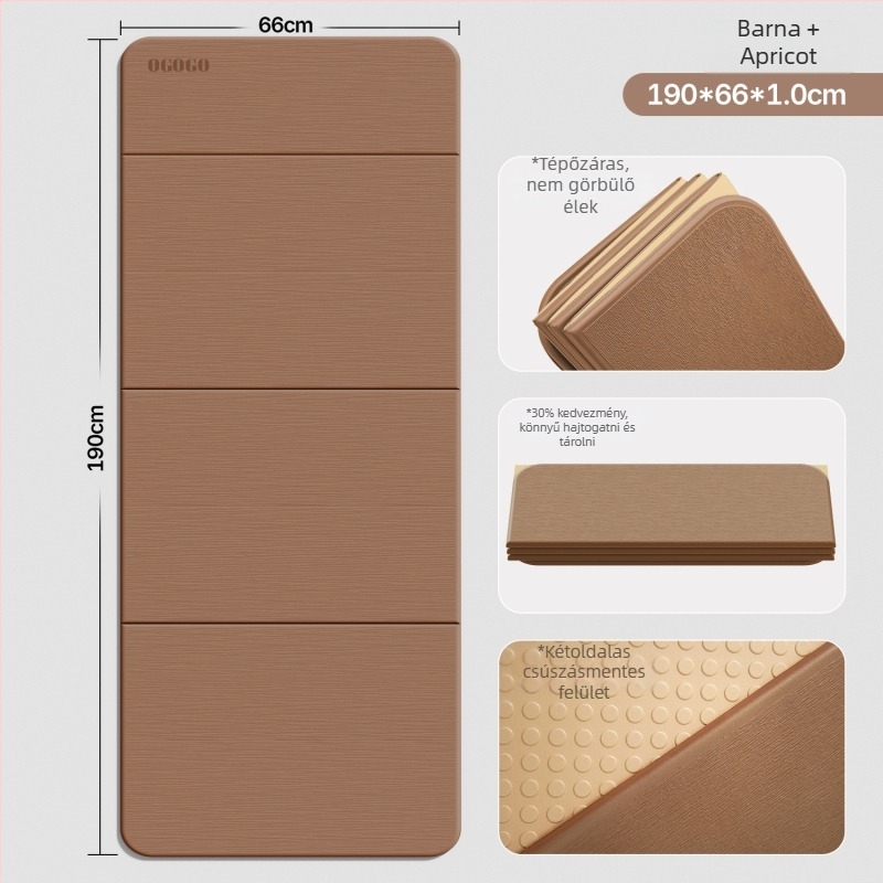 Összehajtható jóga matrac Silk Flower anyagból, csúszásmentes és hangszigetelt, vastagság 0,8 cm