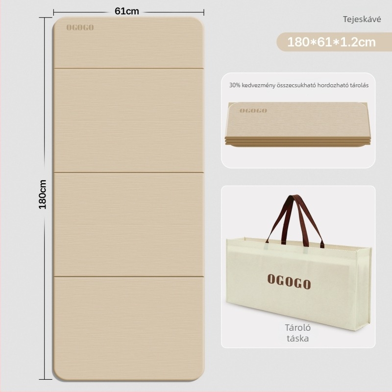 Összehajtható jóga matrac Silk Flower anyagból, csúszásmentes és hangszigetelt, vastagság 0,8 cm