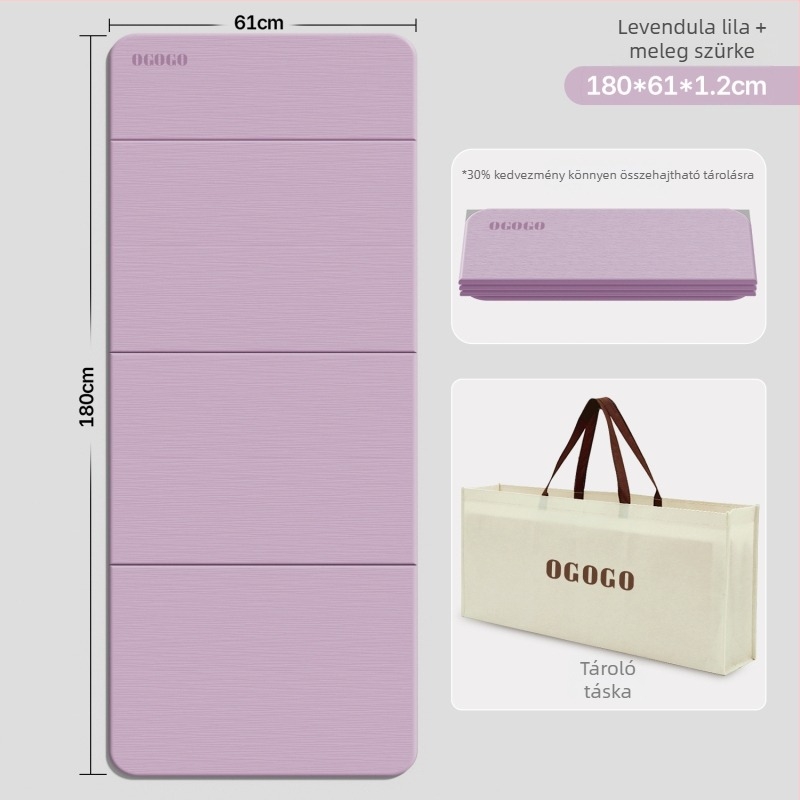 Összehajtható jóga matrac Silk Flower anyagból, csúszásmentes és hangszigetelt, vastagság 0,8 cm