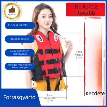 Életmentő mellény úszó képességgel, hordozható horgász mellény búvárkodáshoz és vízi túléléshez