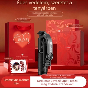 Selfie-stick tripod Bluetooth távirányítóval és LED világítással, alumíniumötvözet, modell TT21
