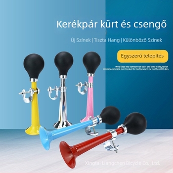 Kerékpár kürt vasból készült testtel és fémes bevonattal, Bright Morning modell 004