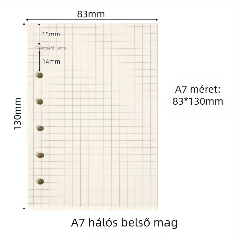 Átlátszó PVC borítású notesz laza lemezes rendszerrel, Sun Paper 90 gsm, 50–100 oldal