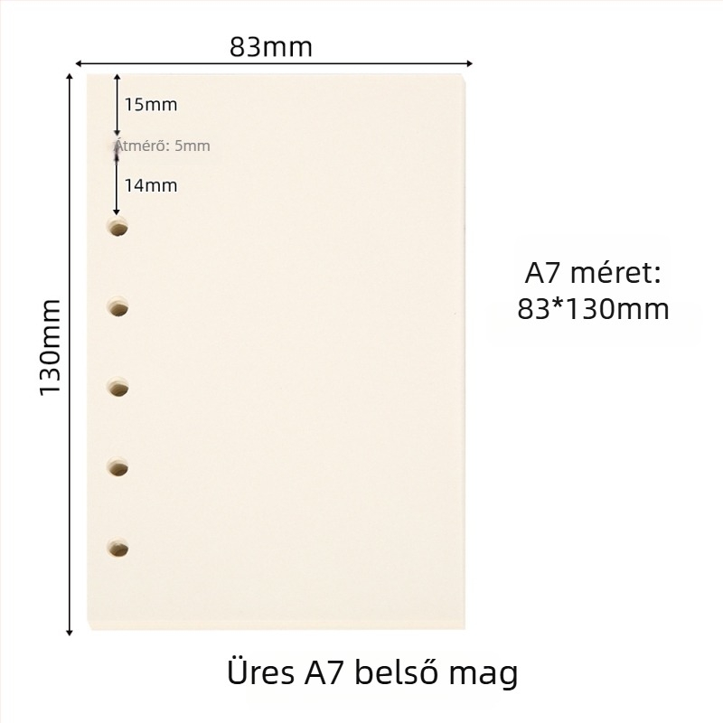 Átlátszó PVC borítású notesz laza lemezes rendszerrel, Sun Paper 90 gsm, 50–100 oldal