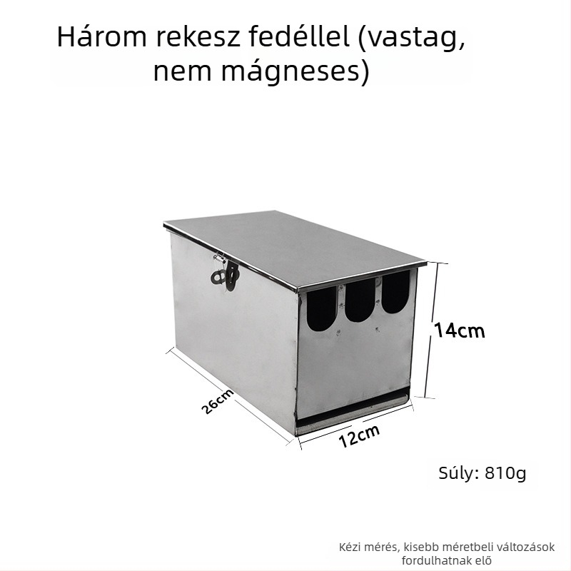 Rozsdamentes acél kés tartó, mozgatható, téglalap alakú kialakítás