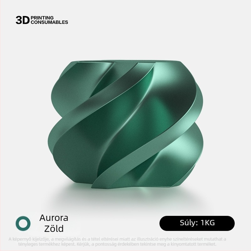 Színes fémes PLA filament, 1 kg, 1,75 mm, 3D nyomtatáshoz