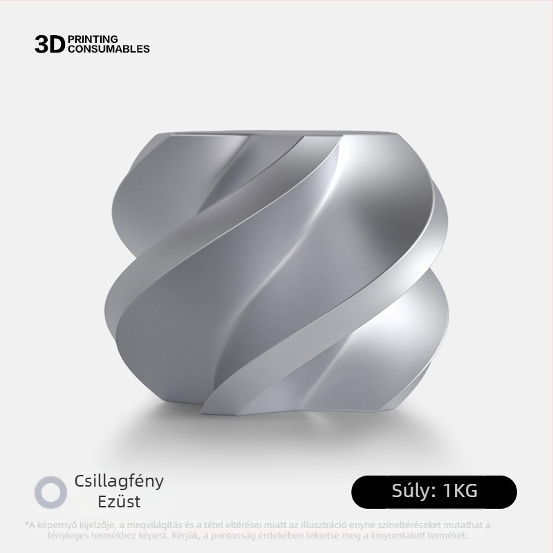 Színes fémes PLA filament, 1 kg, 1,75 mm, 3D nyomtatáshoz