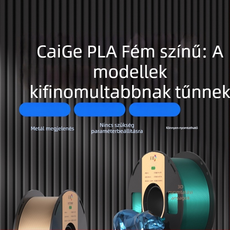 Színes fémes PLA filament, 1 kg, 1,75 mm, 3D nyomtatáshoz