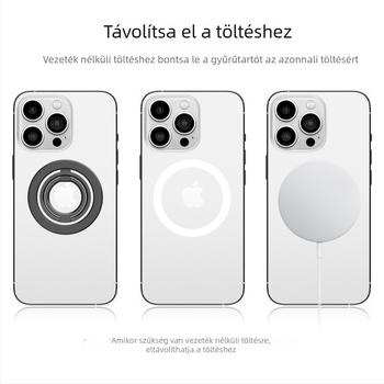 MXIHY mágneses MagSafe gyűrűs telefonállvány, asztali cinkötvözetből, ultra vékony, hordozható, állítható forgás