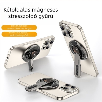 ABS anyagú mágneses állvány telefonhoz és tabletához, összecsukható és forgó, asztali tartó
