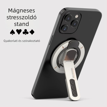 ABS anyagú mágneses állvány telefonhoz és tabletához, összecsukható és forgó, asztali tartó