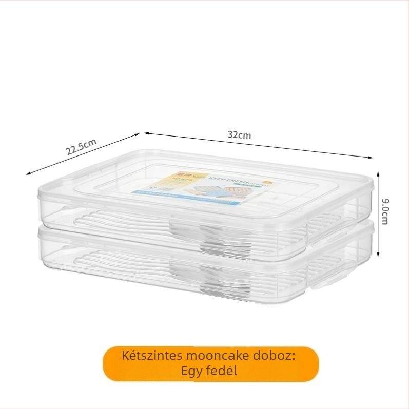 Mooncake fagyasztó doboz, japán stílus, zárt, alapértelmezett forma