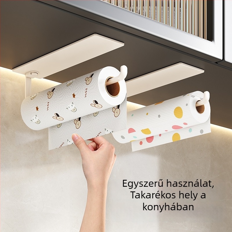 Fali mágneses konyhai szervező — ABS anyag, fúrás nélkül, 1 réteg, erős magnet