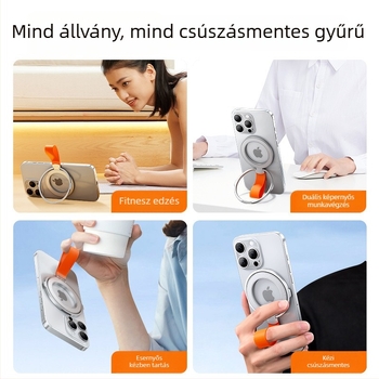 Telefontartó gyűrű, univerzális kialakítás, szilikon-cink ötvözet, testreszabható