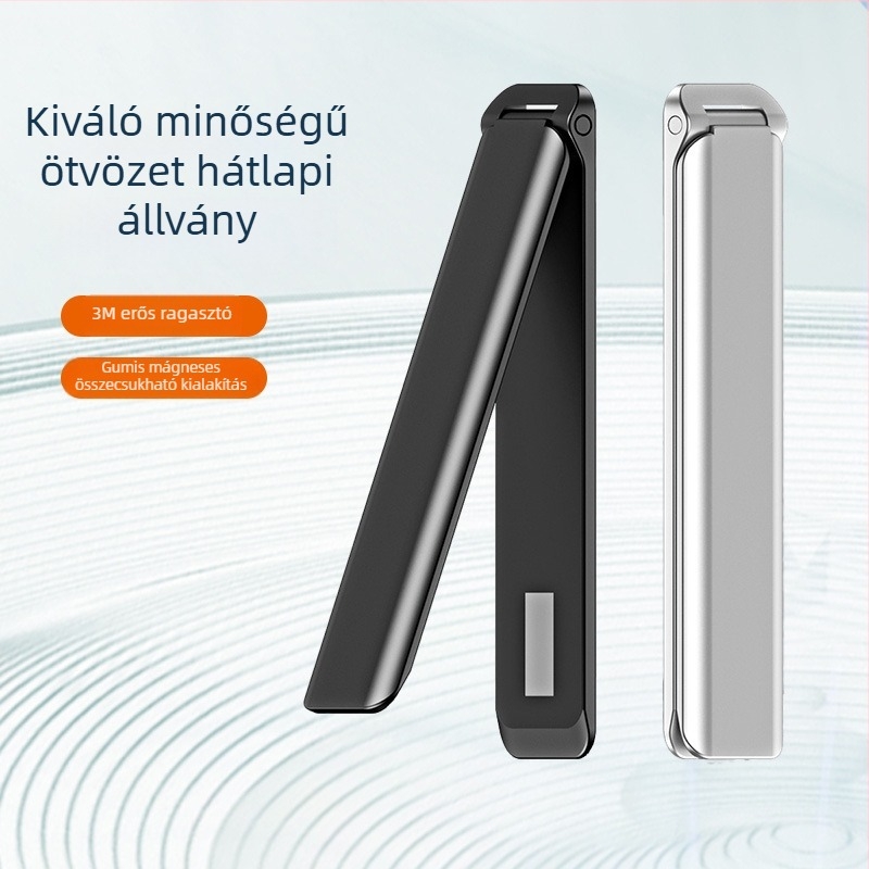 Autóventilhez való telefon tartó, fém, kártya-típus mágneses flip, Neutral, 25 g