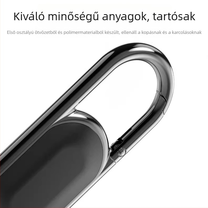 Már Find My-kompatibilis nyomkövető medál – Bluetooth, GPS, újratölthető 170–220 mAh akkumulátor, ABS+fém/PVC konstrukció