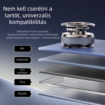 Összecsukható autótelefon-tartó szívócsésze típusú - Modell X104, cinkötvözet
