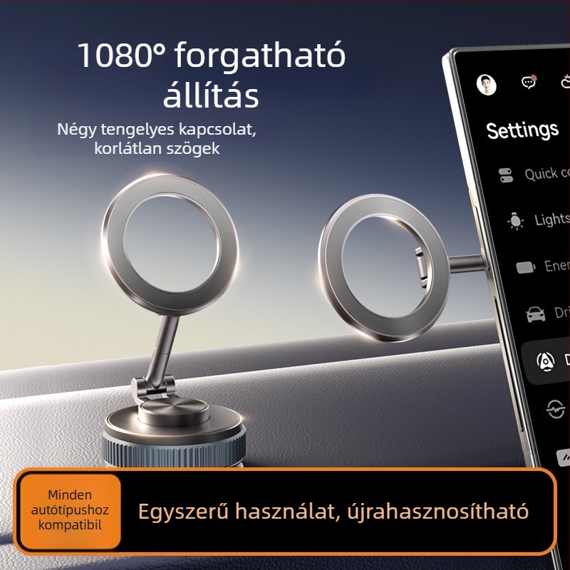 Összecsukható autótelefon-tartó szívócsésze típusú - Modell X104, cinkötvözet