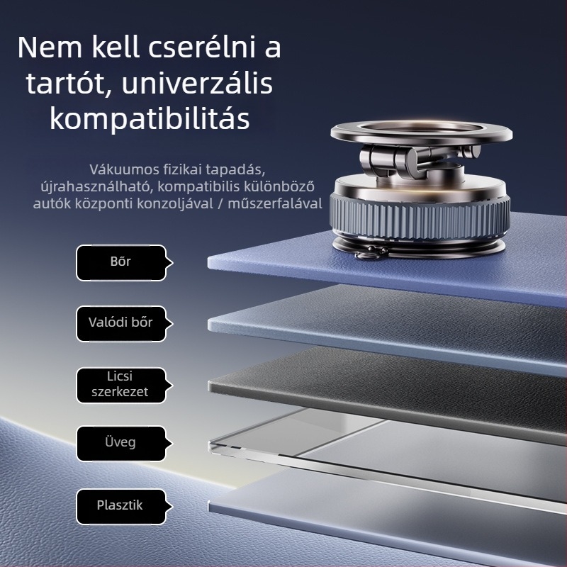 Összecsukható autótelefon-tartó szívócsésze típusú - Modell X104, cinkötvözet