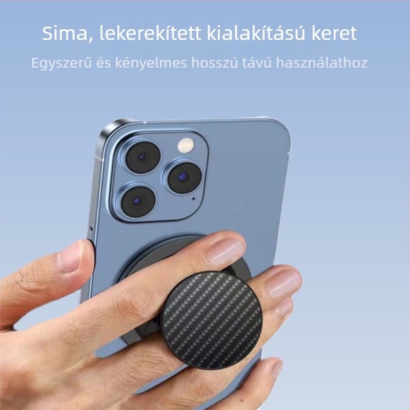 HS gyűrűtartó iPhone 16-hoz MagSafe mágneses csatlakozással, ötvözetes kialakítás, asztali tartó, testreszabható