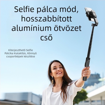 C16 intelligens AI arcfelismerésű egytengelyes stabilizátor, négylábú állvánnyal, Bluetooth távirányítóval, alumíniumötvözet