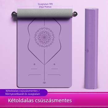 TPE jóga matrac, 6 mm, csúszásmentes, ütéscsillapító