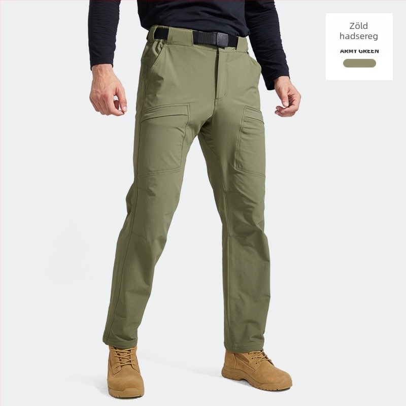 Férfi kültéri Soft Shell nadrág – fleece bélés, szélálló, téli–ősz időkre, anyag: kémiai rostok keveréke