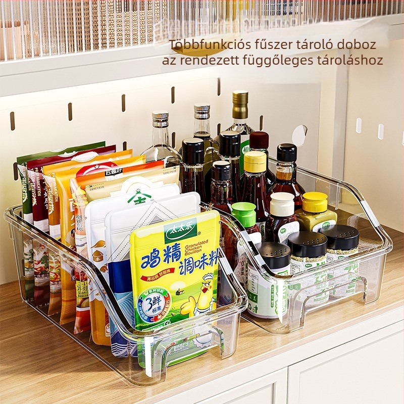 Fűszertároló doboz, PET anyag, átlátszó, 7 L kapacitás, Aw-pet storage box