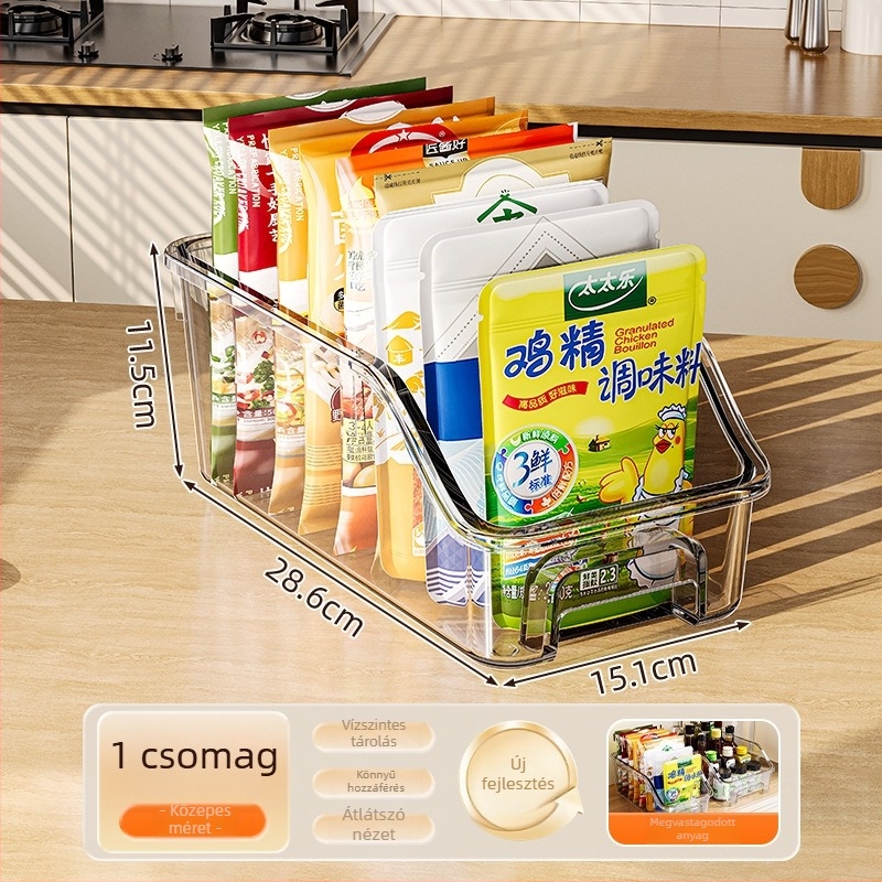 Fűszertároló doboz, PET anyag, átlátszó, 7 L kapacitás, Aw-pet storage box