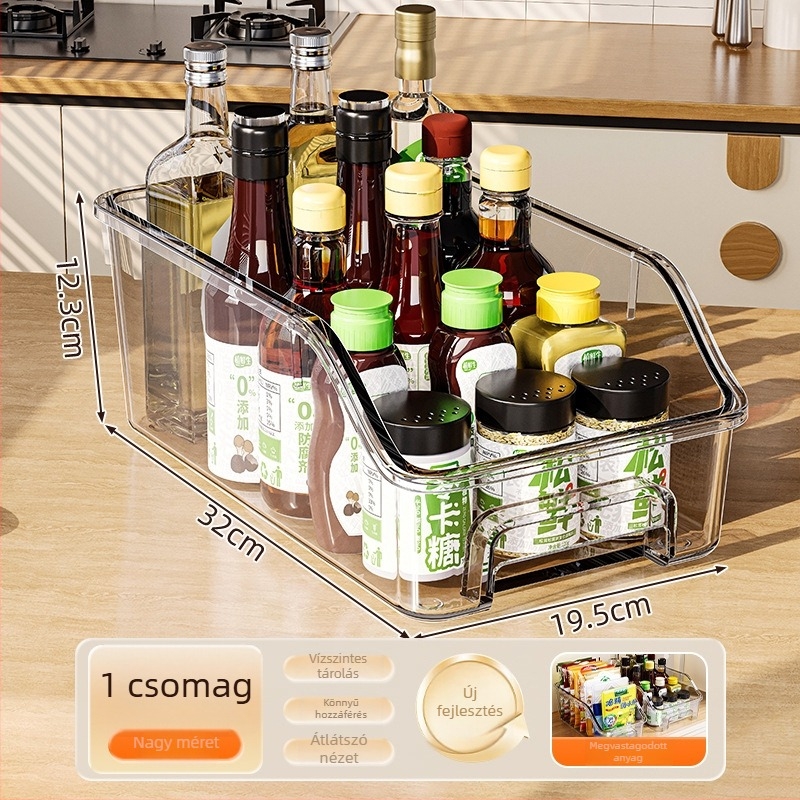 Fűszertároló doboz, PET anyag, átlátszó, 7 L kapacitás, Aw-pet storage box